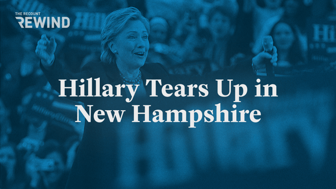 Turn back time to a moment you may have forgotten in the 2008 Democratic primary — a moment that started with a question and ended with then-Senator Hillary Clinton hovering close to tears. Catch it all in this week’s Rewind.