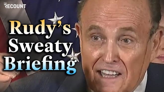 Rudy Giuliani holds a briefing in an attempt to undermine election results.