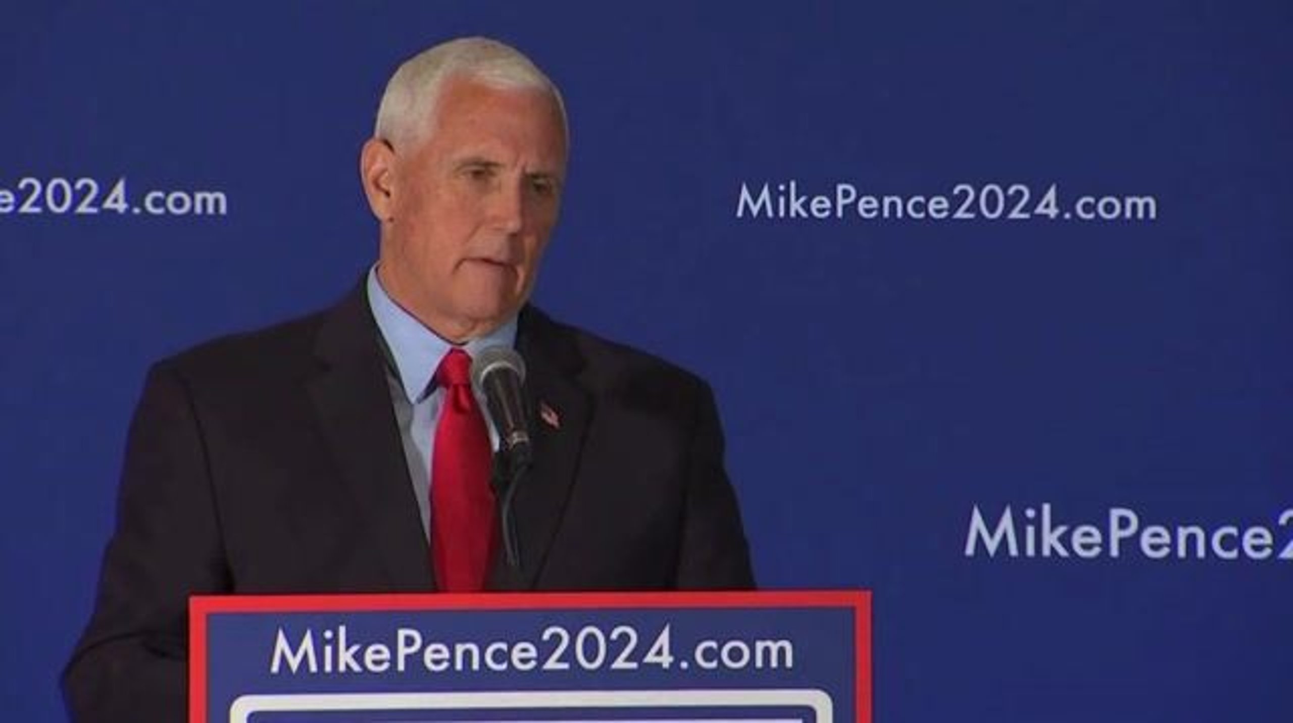 2024 presidential candidate Mike Pence (R) calls on Attorney General